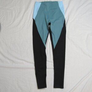 Victoria's Secret Sweat On Point High Rise Blue Black Sport Leggings 24" 2